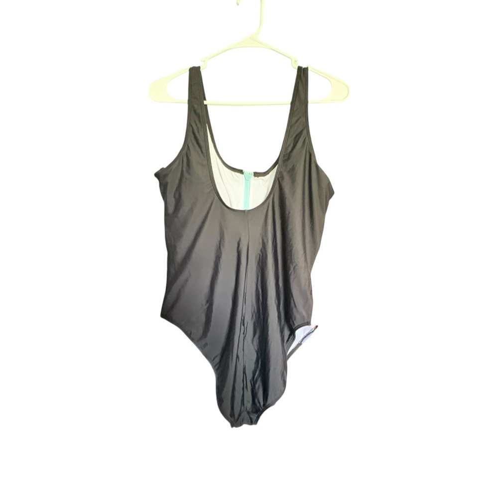 Sports Illustrated MultiColor Zip Up One Piece Swimsuit XL - Picture 7 of 14